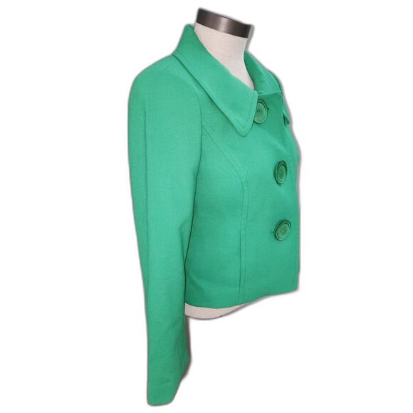Semantiks Bright Green Retro Style Blazer Size 4P - Picture 5 of 7